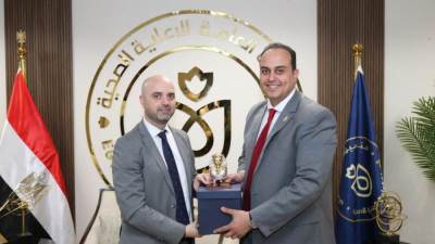 رئيس هيئة الرعاية الصحية يلتقي رئيس بعثة المنظمة الدولية للهجرة