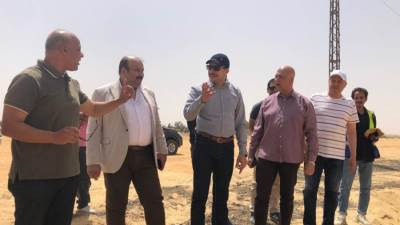 أحمد عمران يتابع مشروعات المرافق بمدينة سفنكس الجديدة