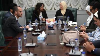 وزيرة التضامن الاجتماعي تلتقي وزيرة التنمية الاجتماعية الفلسطينية