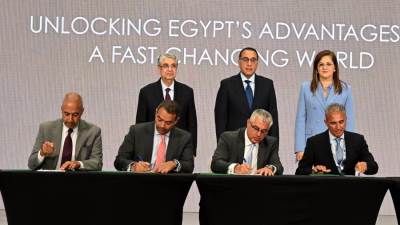 مدبولي يشهد توقيع أربع اتفاقيات في مجال الأمونيا الخضراء مع المطورين الأوروبيين