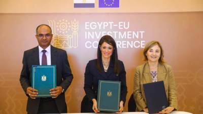 المشاط توقع اتفاقيات 6 منح تنموية مع الاتحاد الأوروبي والوكالة الفرنسية للتنمية