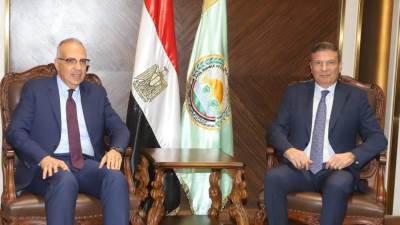 وزير الزراعة يستقبل وزير الري ورئيس جامعة سوهاج