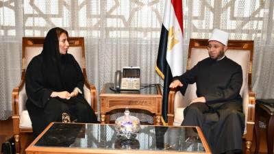 وزير الأوقاف يستقبل سفيرة دولة الإمارات العربية المتحدة بالقاهرة