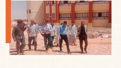 مسئولو متابعة المشروعات القومية بمجلس الوزراء يتابعون سير العمل بمشروعات ملوي الجديدة 