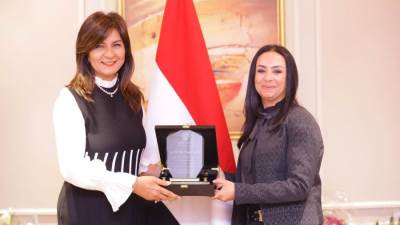 وزيرة التضامن الاجتماعي تستقبل رئيس الأمانة الفنية للتحالف الوطني للعمل الأهلي التنموي