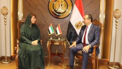 وزير قطاع الأعمال يستقبل سفيرة الإمارات بالقاهرة لبحث تعزيز التعاون المشترك