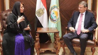 فاروق يبحث مع سفيرة الإمارات بالقاهرة تعزيز التعاون في مجال الاستثمار الزراعي