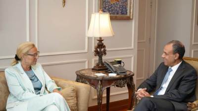 وزير الخارجية يستقبل كبيرة منسقي الأمم المتحدة للشئون الإنسانية وإعادة الإعمار