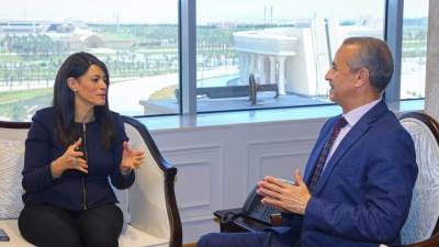 وزيرة التخطيط والتعاون الدولي تستقبل رئيس الجهاز المركزي للتعبئة العامة والإحصاء