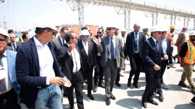 وزير التموين ومحافظ بورسعيد يتفقدا الأعمال الإنشائية لصومعة ميناء غرب بورسعيد