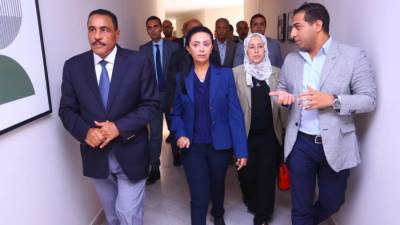 وزيرة التضامن الاجتماعي ومحافظ مطروح يتفقدان مجمع «تحيا مصر»  للخدمات الحكومية
