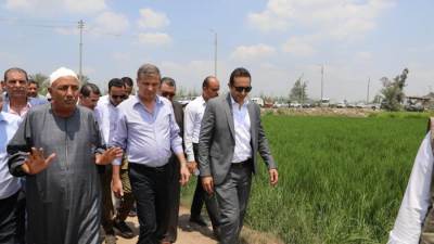 وزير الزراعة يتفقد حقول إرشادية لنظم الري باستخدام الطاقة الشمسية في دمنهور