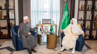 وزير الشئون الإسلامية والدعوة والإرشاد بالسعودية يستقبل وزير الأوقاف 