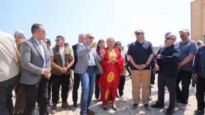 محمد خلف الله يستقبل وزير الموارد المائية والرى ومحافظ دمياط ونائب الأمين العام للأمم المتحدة 