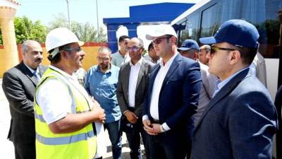 وزير الإسكان ومحافظ كفر الشيخ يتفقدان محطة مياه مطوبس الشمالية