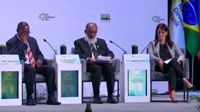 المشاط تُشارك في جلسة نقاشية لمُحافظي بنك التنمية الجديد التابع لتجمع «بريكس»