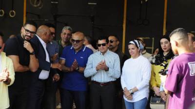 وزير الشباب والرياضة يشهد منافسات بطولة "strongman" و"دوري اللياقة التنافسية"