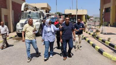 مروة حسين تتفقد محطات الصرف الصحي والمياه بالشيخ زايد