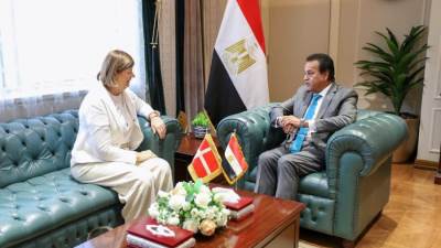 وزير الصحة والسكان يستقبل سفيرة الدنمارك ووفد شركة نوفونورديسك