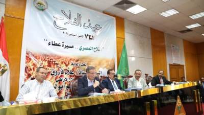 وزير الزراعة ومحافظ المنوفية يشهدان فعاليات احتفالية عيد الفلاح بجامعة المنوفية