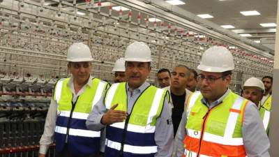 وزير قطاع الأعمال العام يتفقد الموقف التنفيذي للمصانع الجديدة بغزل المحلة