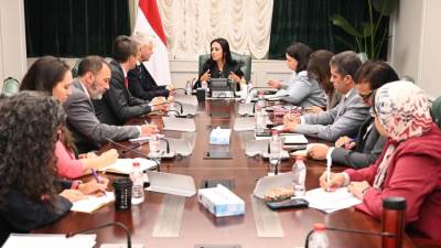 وزيرة التضامن الاجتماعي تلتقي أعضاء بعثة البنك الدولي لبرامج الحماية الاجتماعية