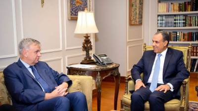 وزير الخارجية والهجرة يستقبل المدير التنفيذي للغرفة الألمانية العربية للصناعة والتجارة