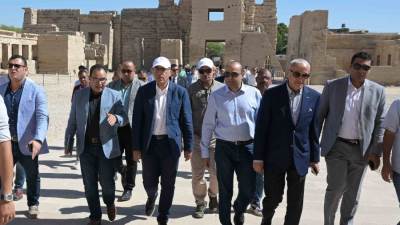 رئيس مجلس الوزراء يتفقد معبد "هابو"