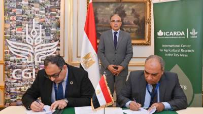 وزير الري يشهد توقيع مذكرة تفاهم بين الوزارة والمركز الدولي للبحوث الزراعية