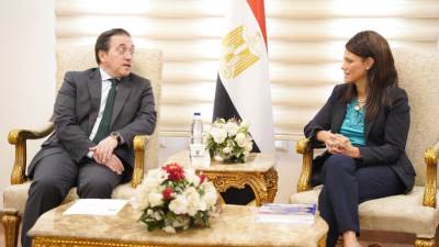وزيرة التخطيط والتعاون الدولي تلتقي وزير الخارجية الإسباني خلال زيارته لمصر