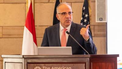 وزير الري يشارك فى الإجتماع السنوى لمجلس أمناء الجامعة الامريكية