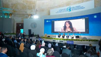 المشاط تُلقي الكلمة الرئيسة بجلسة التمويل من أجل التنمية البشرية