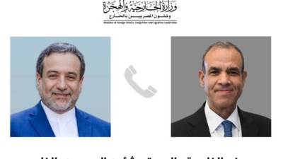 وزير الخارجية والهجرة يجرى اتصالا هاتفيا مع نظيره الايرانى