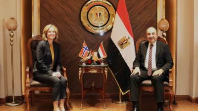 وزير قطاع الأعمال العام يبحث مع سفيرة النرويج