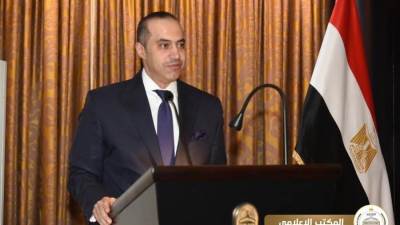 وزير الشئون النيابية والقانونية يشارك في ندوة غرفة التجارة الأمريكية