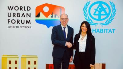 المشاط تُشارك في افتتاح جناح ألمانيا وتعقد جلسة مباحثات مع نظيرها الألماني