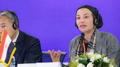 وزيرة البيئة تشارك فى جلسة إحياء المراكز الحضرية التاريخية