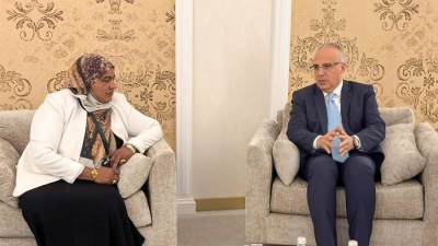 وزير الري يلتقى أمين عام المجلس الأعلى للبيئة والموارد الطبيعية بجمهورية السودان