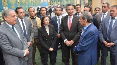 وزير التموين ومحافظ البحيرة يتفقدا مضرب الوليلي التابع للقطاع الخاص