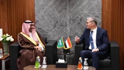 وزير البترول يبحث أوجه التعاون مع وزير الصناعة والثروة المعدنية السعودي