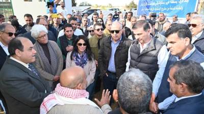 وزير الري يتفقد أعمال تطوير الرى بمنطقة إستصلاح غرب سمالوط بالمنيا