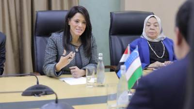 وزيرة التخطيط والتعاون الدولي تعقد جلسة مُباحثات مع نائب رئيس وزراء أوزبكستان