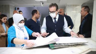 وزير الصحة يتفقد مستشفى شبرامنت المركزي