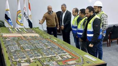 رئيس جهاز مياه الشرب يتفقد محطة الجبل الأصفر لمتابعة التطوير