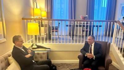 وزير الخارجية يلتقي مدير مشروعات الربط الكهربائي البلجيكي