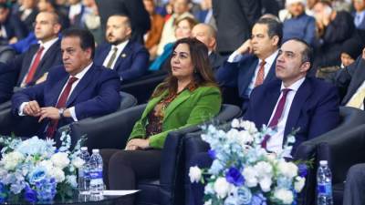 وزيرة التنمية المحلية تشهد احتفالية مبادرة سداد ديون المزارعين لحزب مستقبل وطن