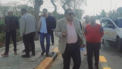 رئيس جهاز الشروق يتفقد أعمال تطوير ورفع كفاءه الطريق الغربى بالمدينة