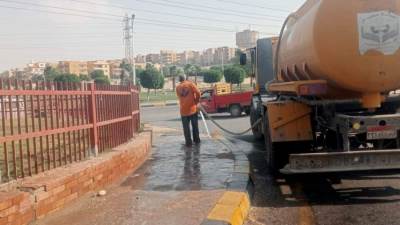 جهاز مدينة 15 مايو يكثف أعمال النظافة والتجميل لرفع كفاءة الخدمات