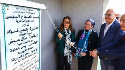 وزيرتا البيئة والتنمية المحلية يفتتحان مصنع معالجة المخلفات البلدية الصلبة المطور بالخانكة