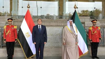 مراسم استقبال رسمية لرئيس الوزراء بتشريف نظيره الكويتي